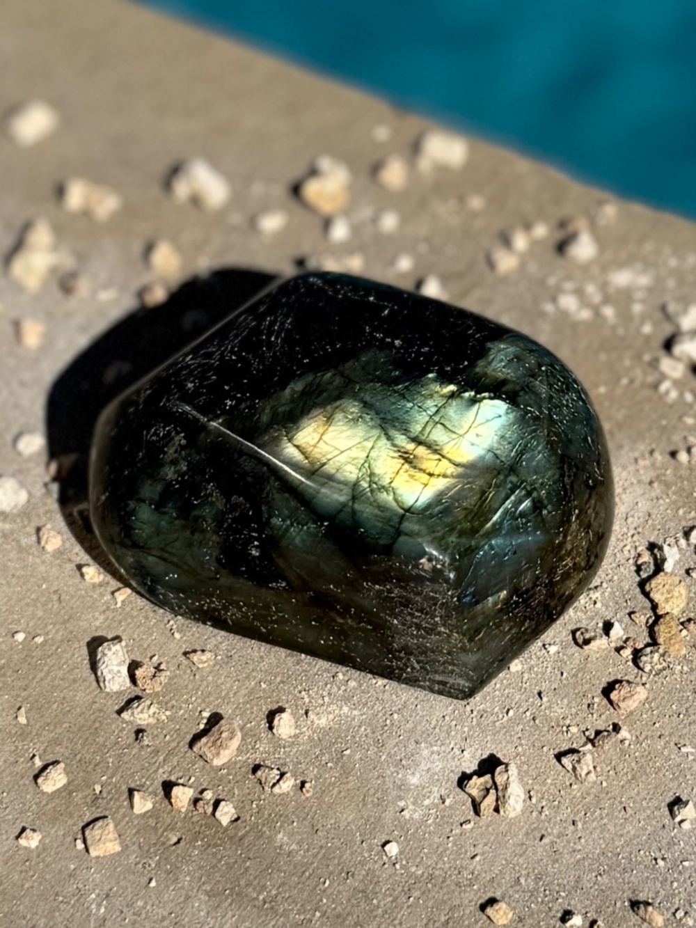Madagascar Labradorite Polished Free Form Self Standing Crystal - Picture 5 of 5